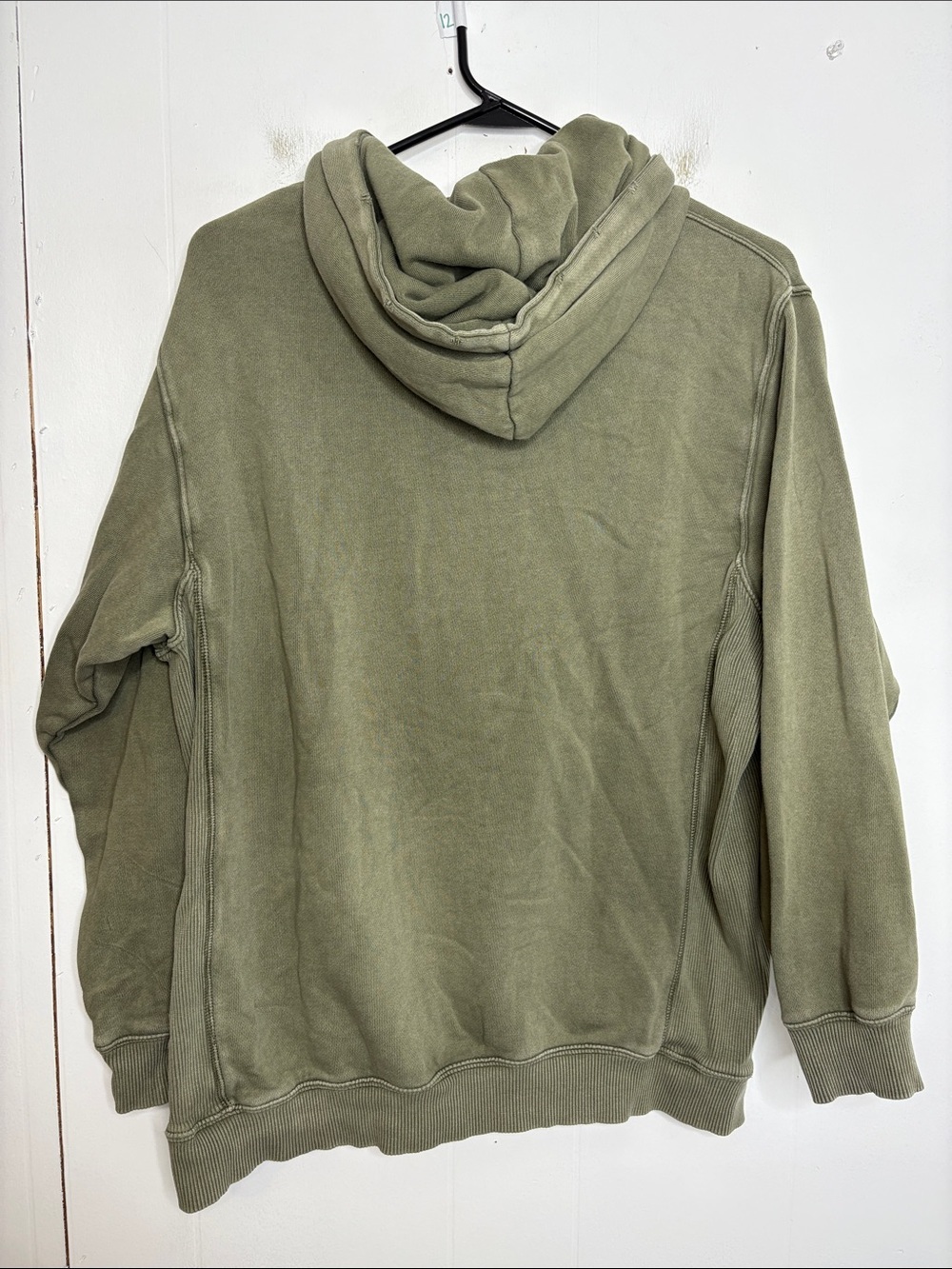 Aerie Sweatshirt Womens Small Hooded Hoodie Olive Distressed Casual Lounge - Picture 2 of 8